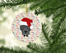 Load image into Gallery viewer, Staffordshire Bull Terrier Merry Christmas Ceramic Ornament