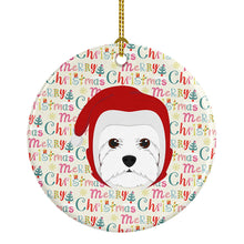 Load image into Gallery viewer, Westie Merry Christmas Ceramic Ornament