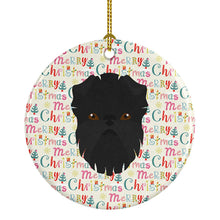 Load image into Gallery viewer, Affenpinscher Merry Christmas Ceramic Ornament