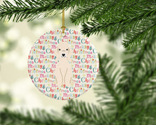 Load image into Gallery viewer, Merry Christmas Bedlington Terrier Sandy Ceramic Ornament