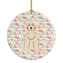 Load image into Gallery viewer, Merry Christmas Cocker Spaniel Buff Ceramic Ornament