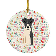 Load image into Gallery viewer, Merry Christmas Smooth Fox Terrier Ceramic Ornament