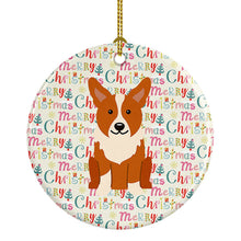 Load image into Gallery viewer, Merry Christmas Corgi Ceramic Ornament