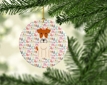 Load image into Gallery viewer, Merry Christmas Wire Fox Terrier Ceramic Ornament