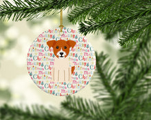 Load image into Gallery viewer, Merry Christmas Jack Russell Terrier Ceramic Ornament