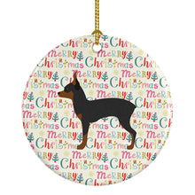 Load image into Gallery viewer, Toy Fox Terrier Merry Christmas Ceramic Ornament