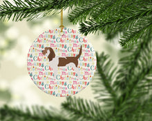 Load image into Gallery viewer, Grand Basset Griffon Vendeen Merry Christmas Ceramic Ornament