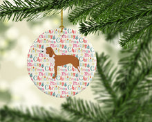 Load image into Gallery viewer, Spanish Hound Merry Christmas Ceramic Ornament