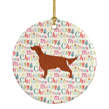 Load image into Gallery viewer, Irish Setter Merry Christmas Ceramic Ornament