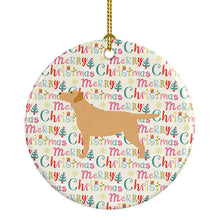 Load image into Gallery viewer, Yellow Labrador Retriever Merry Christmas Ceramic Ornament