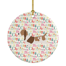 Load image into Gallery viewer, Basset Hound Merry Christmas Ceramic Ornament