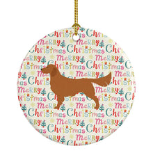 Load image into Gallery viewer, Golden Retriever Merry Christmas Ceramic Ornament