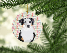 Load image into Gallery viewer, Australian Shepherd Blue Merle #1 Christmas Ceramic Ornament