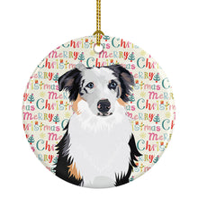 Load image into Gallery viewer, Australian Shepherd Blue Merle #1 Christmas Ceramic Ornament