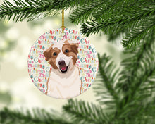 Load image into Gallery viewer, Australian Shepherd Red and White #1 Christmas Ceramic Ornament