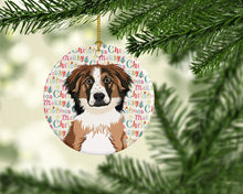 Load image into Gallery viewer, Australian Shepherd Red Tricolor #1 Christmas Ceramic Ornament