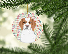 Load image into Gallery viewer, Beagle Red and White Red Ticked #1 Christmas Ceramic Ornament