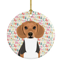 Load image into Gallery viewer, Beagle Tricolor #1 Christmas Ceramic Ornament