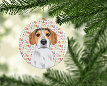 Load image into Gallery viewer, Beagle Tricolor #2 Christmas Ceramic Ornament