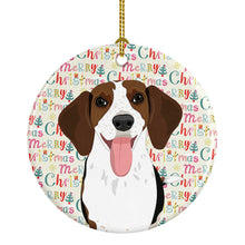 Load image into Gallery viewer, Beagle Tricolor Red Ticked #3 Christmas Ceramic Ornament