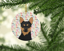 Load image into Gallery viewer, Chihuahua Black and Tan #1 Christmas Ceramic Ornament