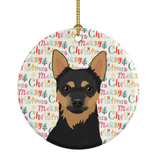 Load image into Gallery viewer, Chihuahua Black and Tan #1 Christmas Ceramic Ornament