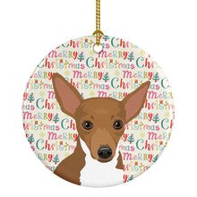 Load image into Gallery viewer, Chihuahua Chocolate and White #1 Christmas Ceramic Ornament