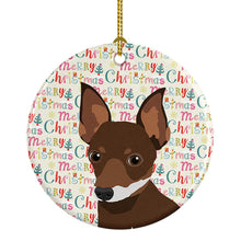 Load image into Gallery viewer, Chihuahua Chocolate and White #2 Christmas Ceramic Ornament