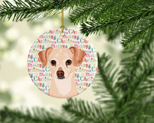 Load image into Gallery viewer, Chihuahua Cream Christmas Ceramic Ornament