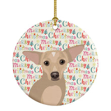 Load image into Gallery viewer, Chihuahua Silver Christmas Ceramic Ornament