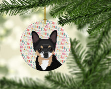 Load image into Gallery viewer, Chihuahua Tricolor #2 Christmas Ceramic Ornament