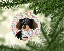 Load image into Gallery viewer, Chihuahua Dapple #1 Christmas Ceramic Ornament