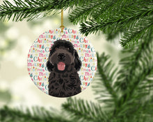 Load image into Gallery viewer, Doodle Black #1 Christmas Ceramic Ornament