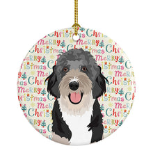 Load image into Gallery viewer, Doodle Black Tricolor #1 Christmas  Ceramic Ornament