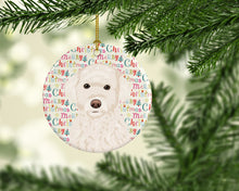 Load image into Gallery viewer, Doodle Cream #2 Christmas Ceramic Ornament
