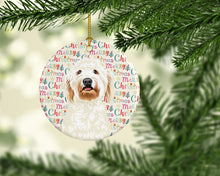 Load image into Gallery viewer, Doodle Cream #6 Christmas Ceramic Ornament