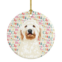 Load image into Gallery viewer, Doodle Cream #6 Christmas Ceramic Ornament