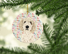 Load image into Gallery viewer, Doodle Cream #7 Christmas Ceramic Ornament