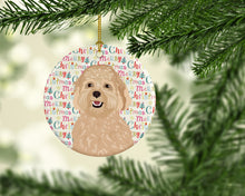 Load image into Gallery viewer, Doodle Fawn #1 Christmas Ceramic Ornament