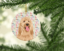 Load image into Gallery viewer, Doodle Fawn #3 Christmas Ceramic Ornament