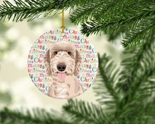 Load image into Gallery viewer, Doodle Fawn #5 Christmas Ceramic Ornament