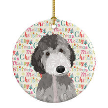 Load image into Gallery viewer, Doodle Silver #1 Christmas Ceramic Ornament