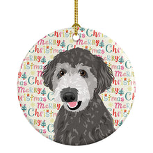 Load image into Gallery viewer, Doodle Silver #2 Christmas Ceramic Ornament