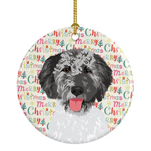 Load image into Gallery viewer, Doodle Silver #3 Christmas Ceramic Ornament