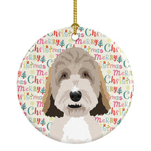 Load image into Gallery viewer, Doodle Tricolor #1 Christmas Ceramic Ornament