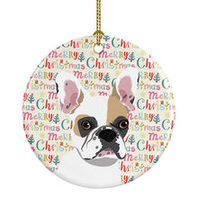 Load image into Gallery viewer, French Bulldog White #1 Christmas Ceramic Ornament