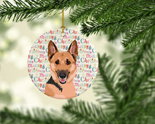 Load image into Gallery viewer, German Shepherd Black and Tan #1 Christmas Ceramic Ornament