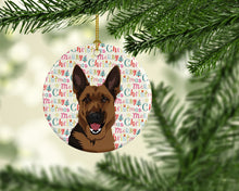 Load image into Gallery viewer, German Shepherd Black and Tan #2 Christmas Ceramic Ornament