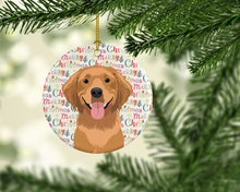 Load image into Gallery viewer, Golden Retriever Red #2 Christmas Ceramic Ornament