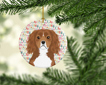 Load image into Gallery viewer, Cavalier King Charles Spaniel Ruby Christmas Ceramic Ornament